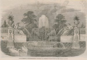 Forbedringer av Serpentine - Fountain under bygging i den italienske hagen av English School