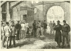 I Paris, diskuterer den siste sorten, desember 1870 av English School