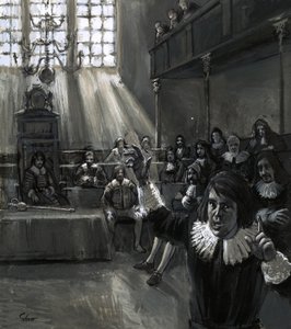 I parlamentet talte Oliver Cromwell for de "fattige vanlige" med butte, rettferdige taler av English School