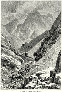 I Carrara-fjellene (gravering) av English School