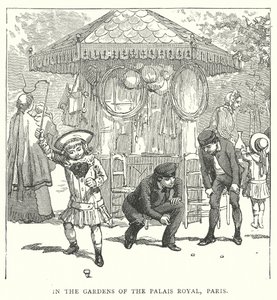 I hagene til Palais Royal, Paris (gravering) av English School