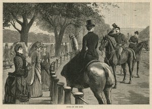 På rad; Rotten Row, Hyde Park, London av English School