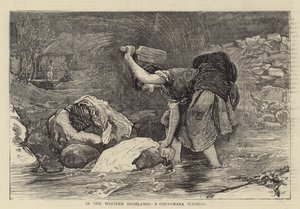 I det vestlige høylandet, en Connemara-vask (gravering) av English School