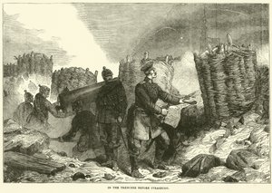 I skyttergravene før Strasburg, september 1870 av English School