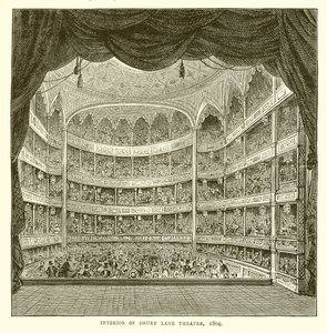 Interiør av Drury Lane Theatre, 1804 av English School