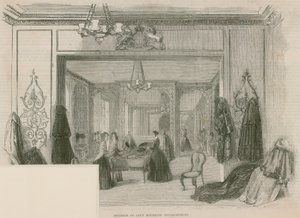 Interiør i Jays Mourning Establishment, Regent Street, London av English School