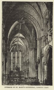 Interiør av St Marys Cathedral, med utsikt mot øst av English School