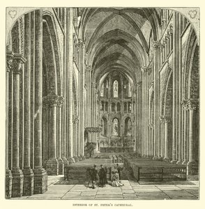 Interiøret i St Peters Cathedral av English School