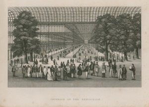 Interiør av den store utstillingen, 1851 av English School