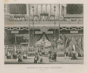 Interiør av den store utstillingen, 1851, Egypt, Tyrkia og Hellas av English School
