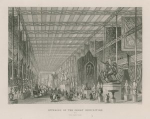 Interiør av den store utstillingen, 1851, fra Dantes Temple av English School