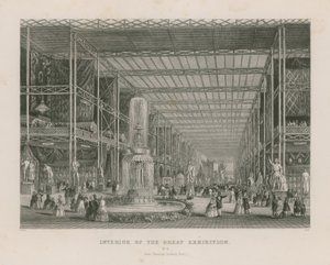 Interiør av den store utstillingen, 1851, fra transept med utsikt mot øst av English School