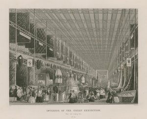 Interiør av den store utstillingen, 1851, vestenden med utsikt mot øst av English School