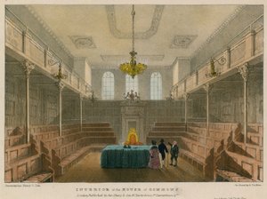 Interiør av Underhuset, Westminster, London av English School