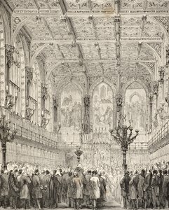 Interiør av House of Lords, fra 