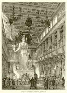 Interiør i Parthenon, restaurert av English School