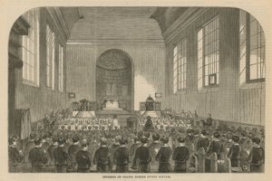 Innenraum der Kapelle während des Gottesdienstes von English School