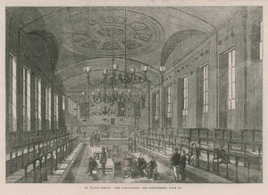 Interiør i skolerommet i St Pauls School av English School