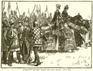 Intervju mellom Becket og kong Henry av English School