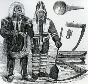 Inuit-par (gravering) av English School