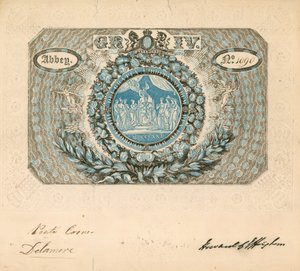 Invitasjon til kroningen av George IV i 1821 av English School