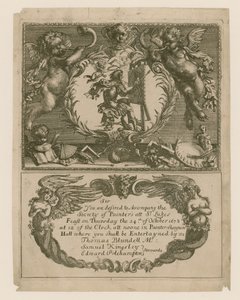 Invitasjon til Malerforeningen for 24. oktober 1678 av English School