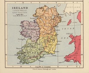 Irland, Tudor-perioden (fargelitografi) av English School