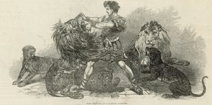 Isaac van Amburgh ved Vauxhall Gardens av English School