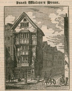 Isaak Waltons House, Fleet Street, London av English School