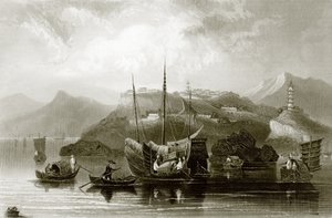 Øya og fortet Quemoy av English School