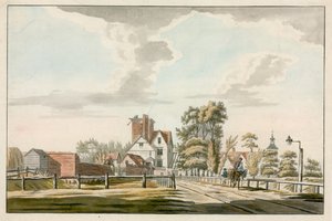 Islington, Canonbury Tower (wc på papir) av English School