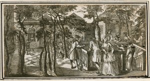 Islington Spa, tidligere New Tunbridge Wells, 1735 av English School