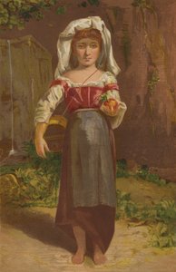 Italiensk jente (chromolitho) av English School
