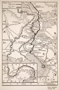 Italiensk fremskritt, august 1917 av English School