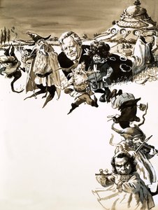 J.R.R. Tolkien og karakterer fra Ringenes Herre av English School