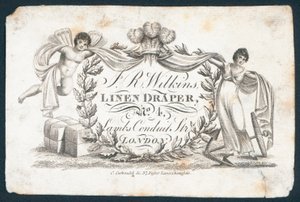 J R Wilkins, lindraper, handelskort av English School