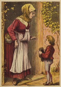 Jack And The Beanstalk (farget gravering) av English School