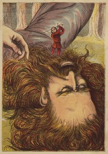 Jack And The Beanstalk (farget gravering) av English School
