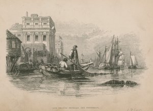 Jack hjelper Freeman the Fisherman; illustrasjon fra Poor Jack av Frederick Marryat av English School