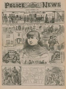 Jack the Ripper: Det syvende grusomme mordet begått av monsteret fra East End (gravering) av English School