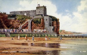 Jacobs Ladder, Sidmouth (farge litho) av English School