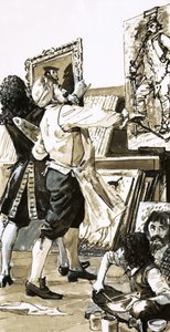 Jacobus de Wet-maleriet på Holyrod House av English School