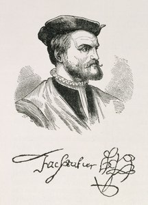 Jacques Cartier (1491-1557) illustrasjon fra bind IV av 