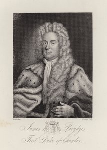 James Brydges, hertug av Chandos (gravering) av English School
