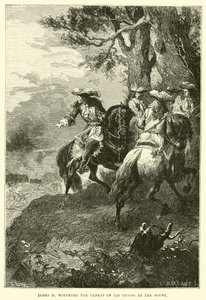 James II er vitne til nederlaget til troppene sine ved Boyne av English School