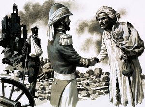 James Kavanagh, i forkledning, en av heltene til Lucknow (gouache på papir) av English School