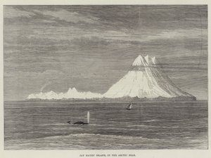 Jan Mayen Island, i de arktiske hav (gravering) av English School
