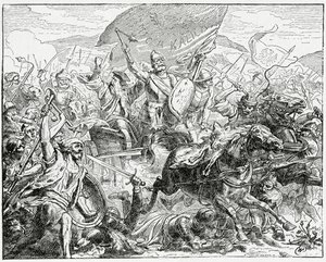 Jan Zizka på vinnersiden i slaget ved Grunwald i 1410, 1882 av English School