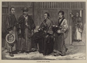 Japanske eskorteoffiserer (gravering) av English School