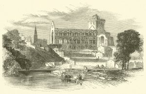 Jedburgh Abbey (gravering) av English School